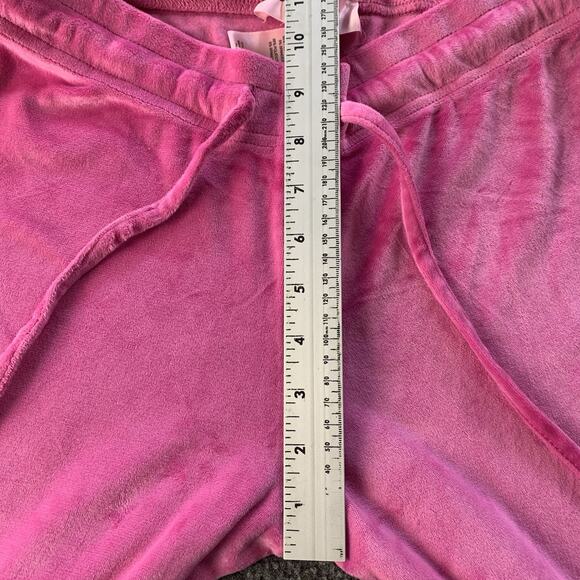 Vintage Y2k Juicy Couture Sleepwear Drawstring Pants Pink Velour Womens Size M - Picture 10 of 14